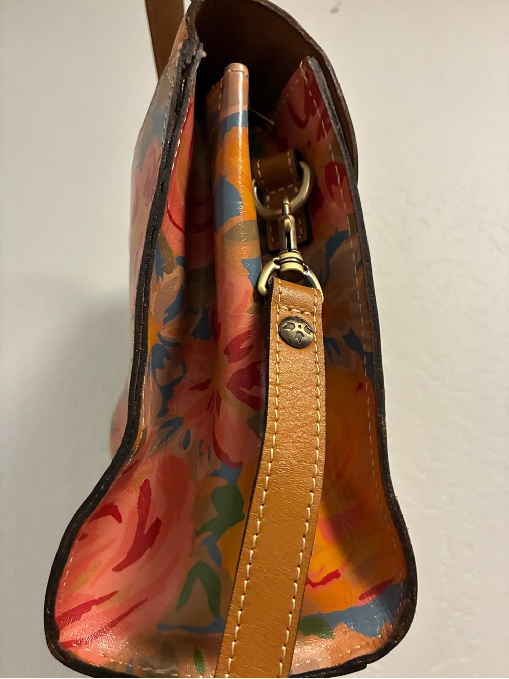Patricia Nash Citrus Rose stintino Leather Top Handle Bag - Picture 8 of 11